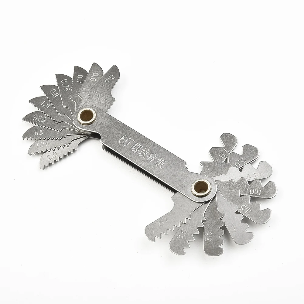 Thread Pitch Cutting Gauge Blade Tool 55 & 60 Degree Inch Metric Screw Thread Pitch Gauge Blade Thread Meter Measuring Tool
