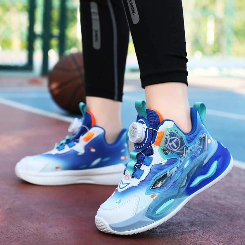 New Hot Boys Basketball Shoes for Kids Sneakers Thick Sole Non-slip Children Sports Shoes Child Boy Basket Trainer Shoes