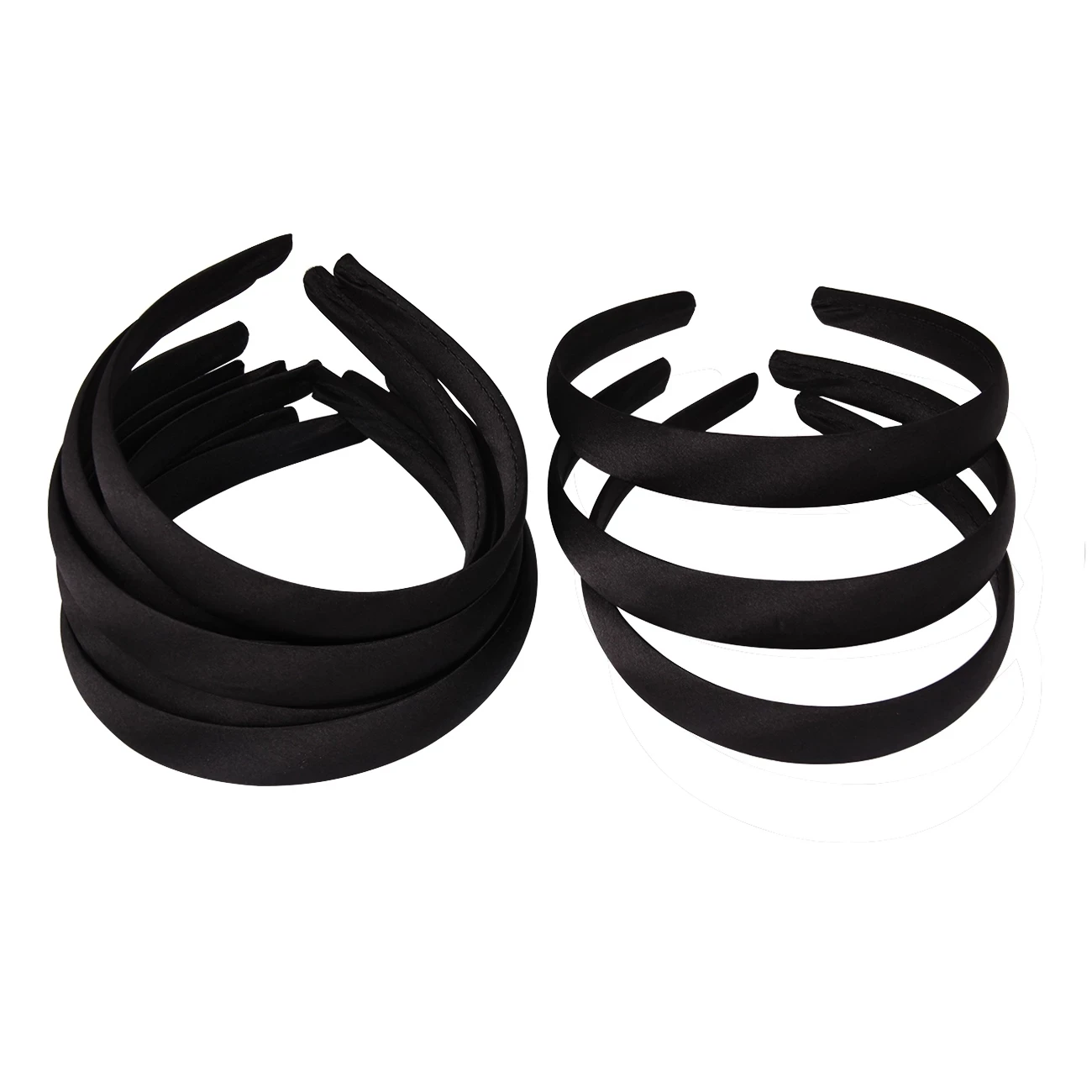 Wide Black Headband Simple Girl Women Black White ddmysmile Wholesale DIY Craft Material Cloth Headband Semi-Finished Hair Accessories Smile