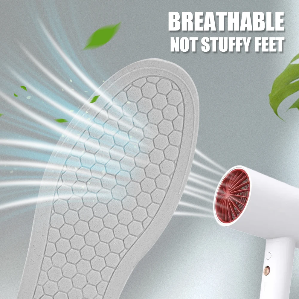 Nano new Deodorant Insoles Men Summer Thin Anti-bacterial Running 2025 Insoles Women Breathable Soft Sole Shock Absorbing Sports Insoles