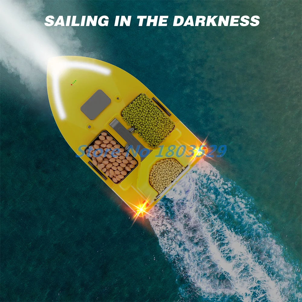 40GPS Fixed Speed Cruise Professional Remote Control Bait Boat 500M GPS Auto Return 3 Hopper Waterproof RC Sonar Fishing Boat