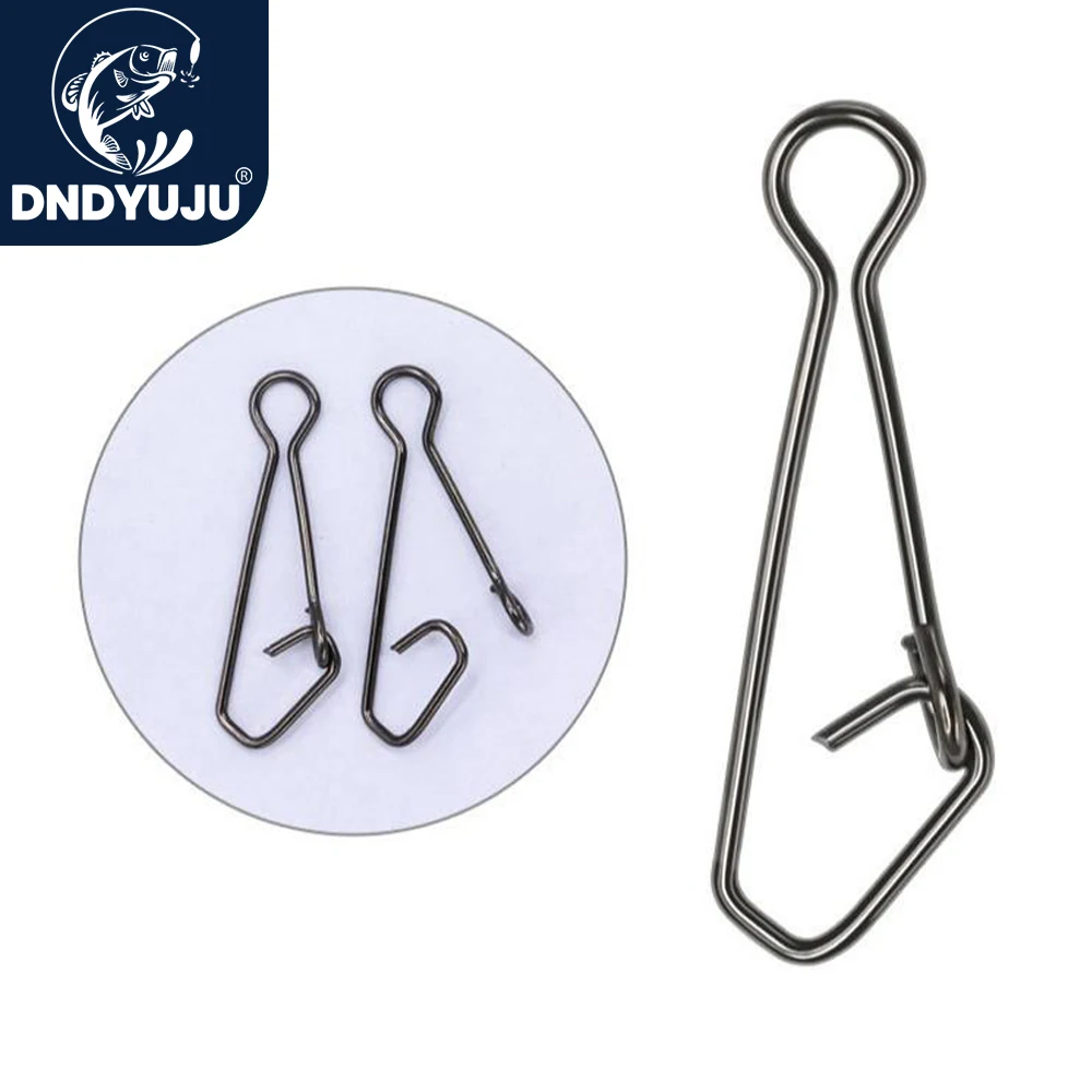 DNDYUJU 100/200pcs Fishing Connector Rolling Swivels Rings Interlock Pin Fishhook Line Lure Snap Swivels Fishing Tackle
