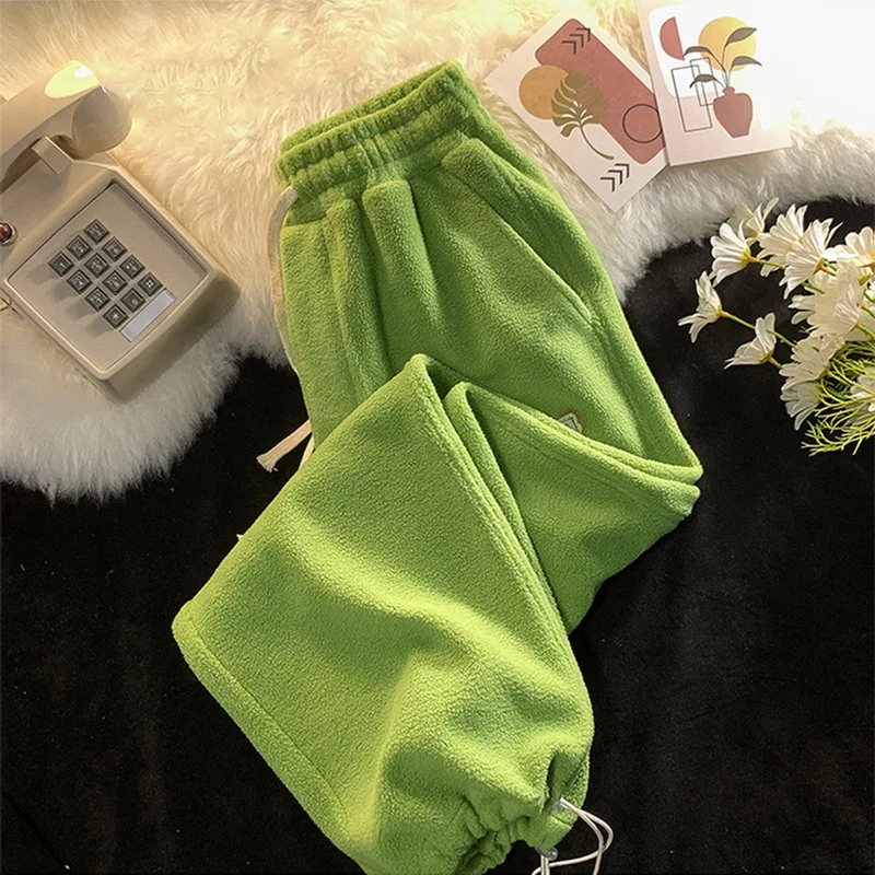 Autumn And Winter Fleece Harem Pants Women Loose Sweatpants new High Waist Drawstring Joggers Trousers 2025 Sports Casual Warm Pants