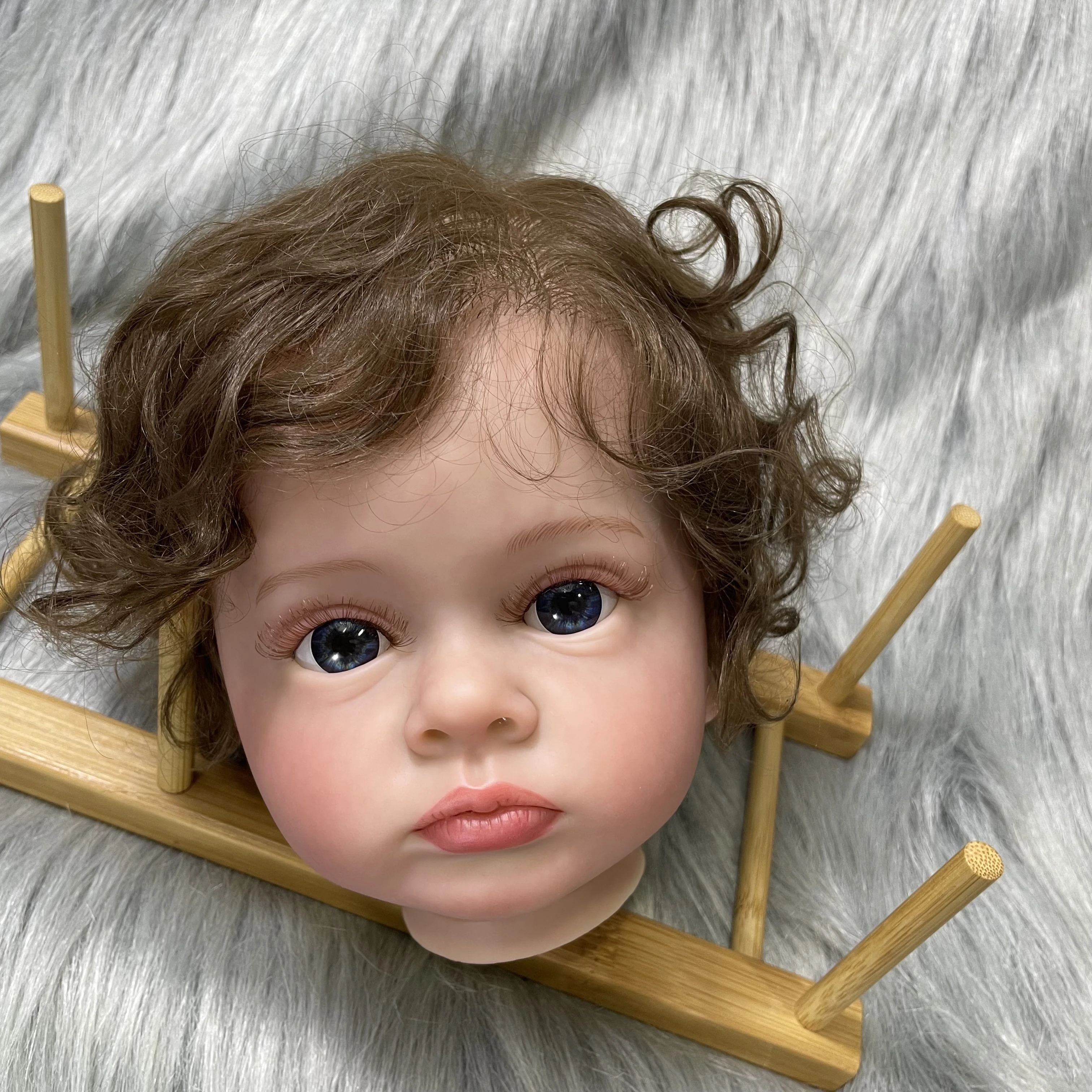 24Inches Unassembled Painted Reborn Doll Tutti With Hair Transplant Handmade High Quality Unfinished Doll Parts With Cloth Body