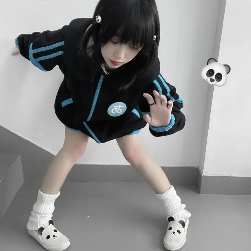 New Japanese new Kawaii Jackets Y2K 2025 Women Cute Oversized Sweatshirt Preppy Outwear Haruku Grunge Fairy Chaquetas Mujer Clothes