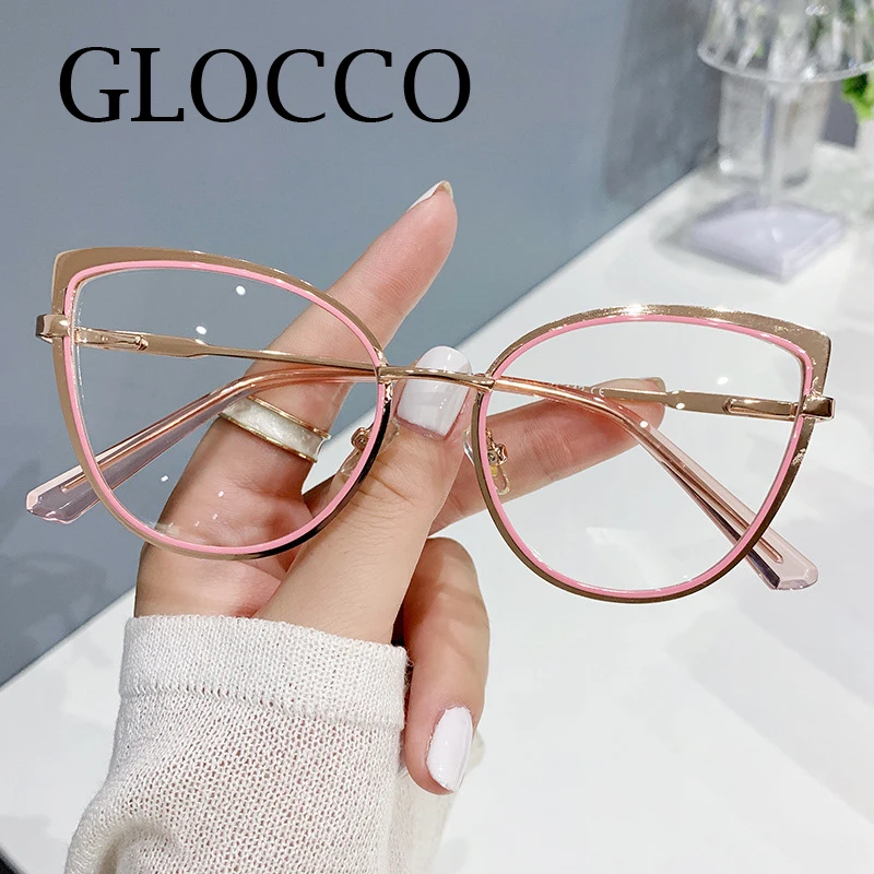 Vintage 2025 Cat Eye Anti-blue Light Metal Glasses Frames Women new Optical Clear Lens Reading Eyeglasses Presbyopia Eyewear Female 0~+6