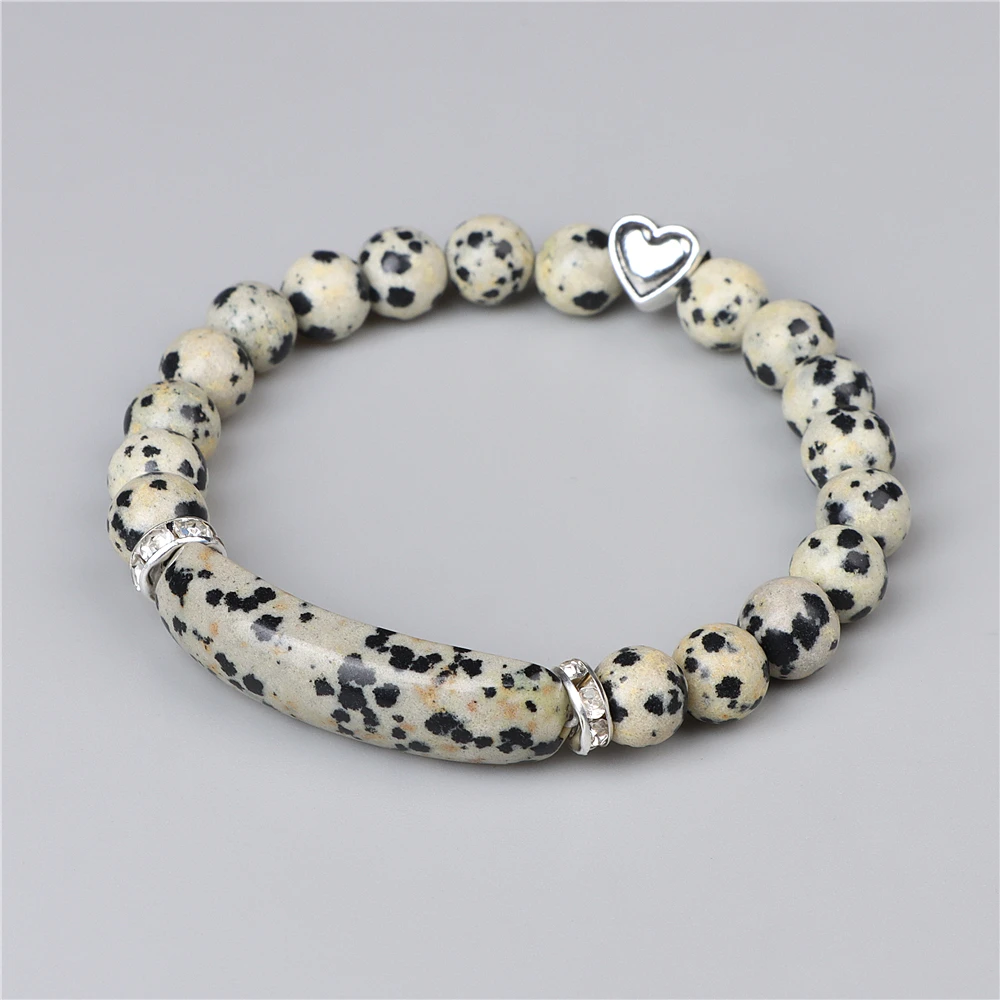 New Natural Stone 2025 Strand Beads Bracelet Amethyst Tiger Eye Malachite new Bangles Rectangle Bar Charm Reiki Bracelets for Men Women