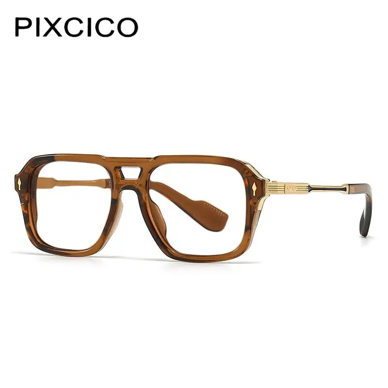 R56879 Men Vintage Pilot Reading Eyeglass Man Brand Rivet Presbyopic Glasses Dioptric +0.5 ~+3.50 Luxury Legs Clear Eyewear