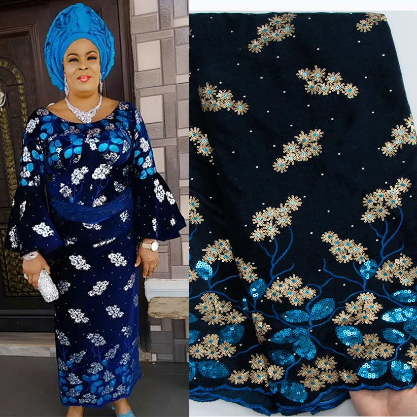 African Lace Fabric 2023 2025 High Quality Veet Lace Fabric new With Stone Sequin Lace Fabric Nigerian Wedding Material For Party A2012
