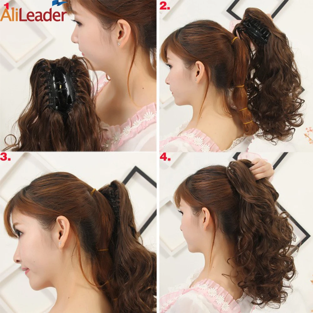 Updo Short Curly Synthetic Ponytail Clip Claw Extensions Jaw Clip Gorgeous Wavy Ponytail Hairstyle Clip Grab Wavy new 2025 Pony Tail