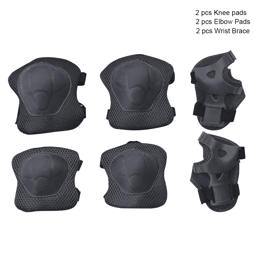 new 6 Pieces Children Bike Protective Gear Kids Knee 2025 Elbow Wrist Pads Skateboard Protector for Outdoor Cycling Blue
