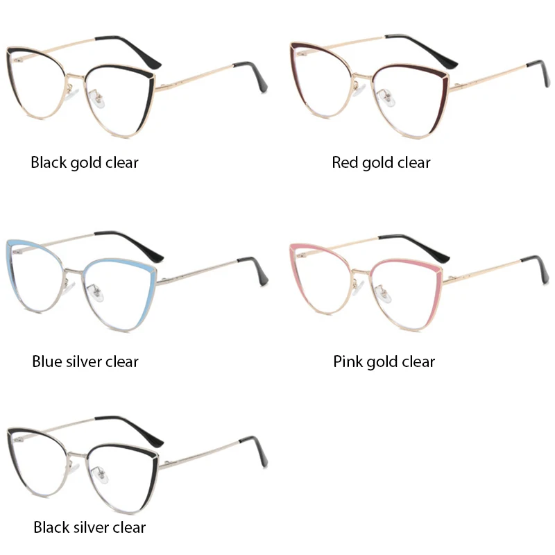 2023 Popular Cat Eye Anti Blue Light Reading 2025 Glasses Women Ultralight Metal Frame Flexible new Optical Eyeglasses Hyperopia Eyewear
