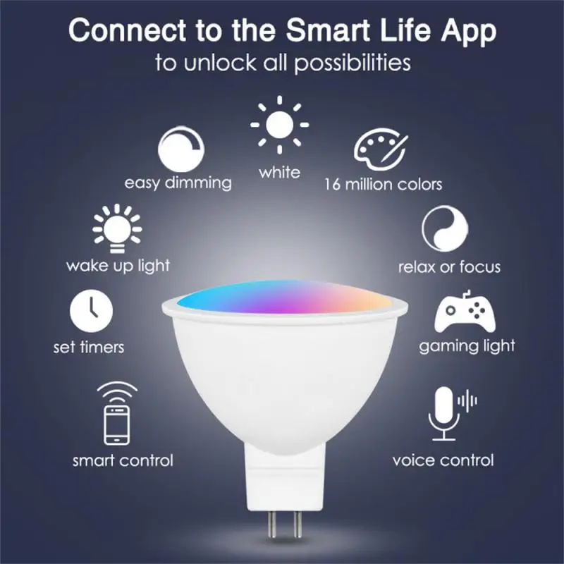 Xiaomi MR16 Smart LED Light Bulb AC/DC 12V GU5.3 Reflector Spoltlight 50W Equivalent RGB Warm Cold White Remote Decorative Lamp