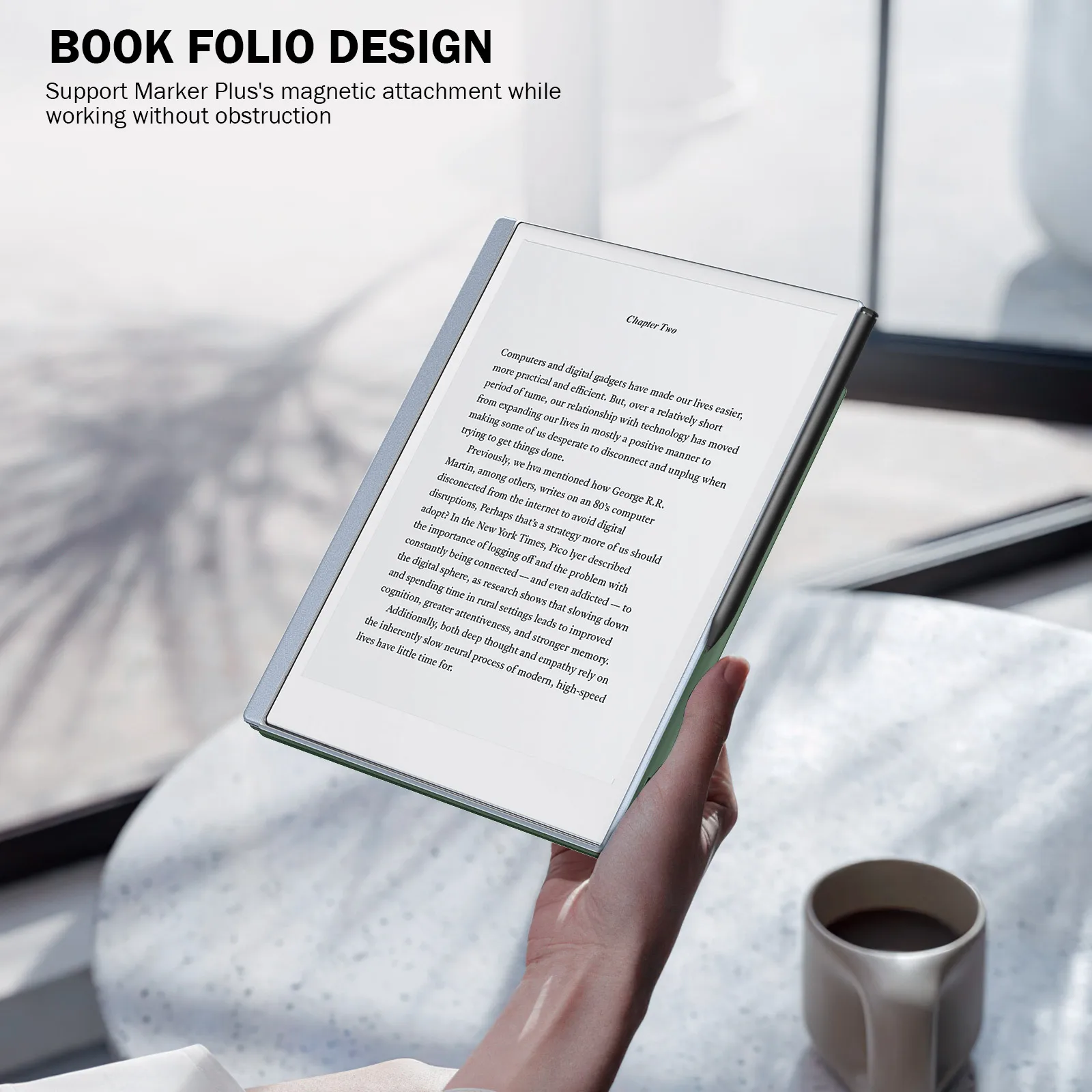 MoKo for Remarkable 2 Tablet Case,Lightweight Ultra-Thin Magnetic Case with Wide Pen Protective Clasp, Smart Tablet Cover Folio