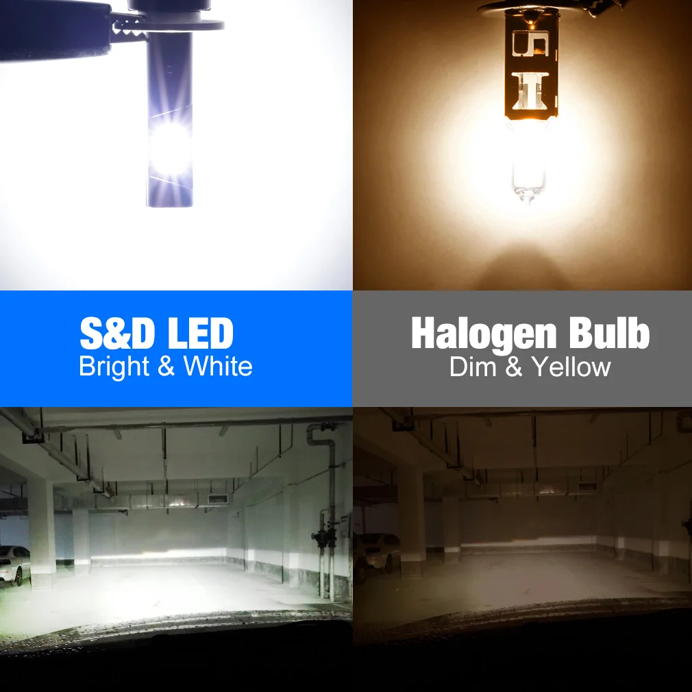 2pcs 120W H1 LED new Headlight 2025 Bulbs H3 Led Lamps Mini 30000LM 3570 CSP High Low Beam With Fan Bulb Car Fog Lights 12V 6500K