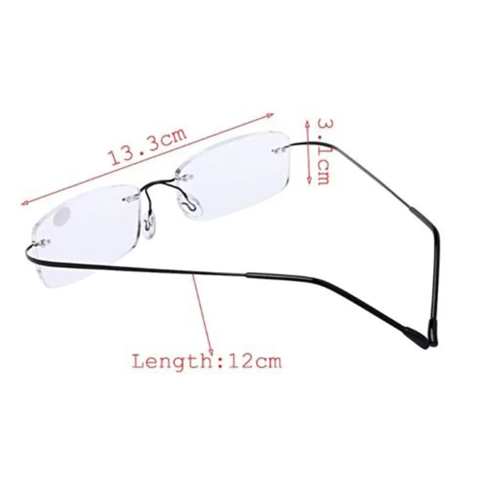 Degree Spectacles Unisex Ultralight Eyeglass Reading Glasses Memory Titanium Rimless