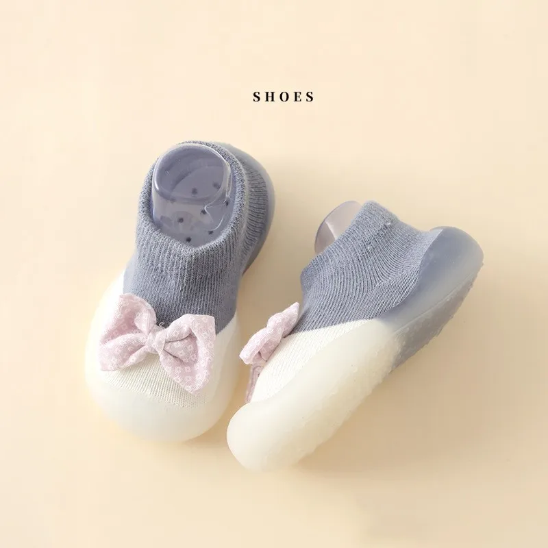 Newborn Baby new Shoes Infant Cute Pink Bow Kids Shoes Soft Rubber 2025 Sole Child Floor Sneaker BeBe Booties Toddler Girls First Walker