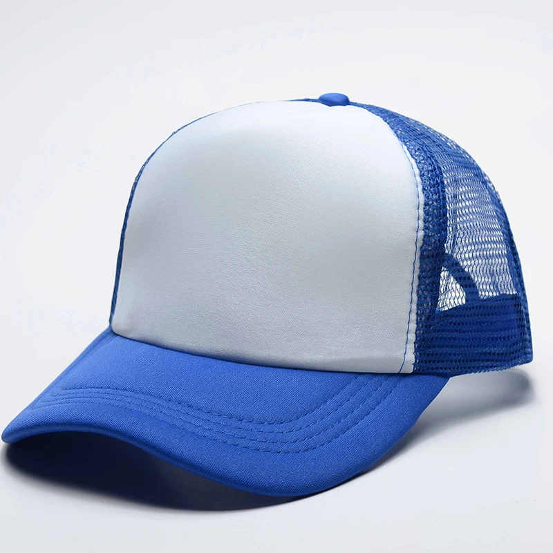 2025 new 1 Piece Print Word Advertising Splice Trucker Cap Men Adjustable Breathable Custom Adult Peaked Cap Summer Baseball Cap