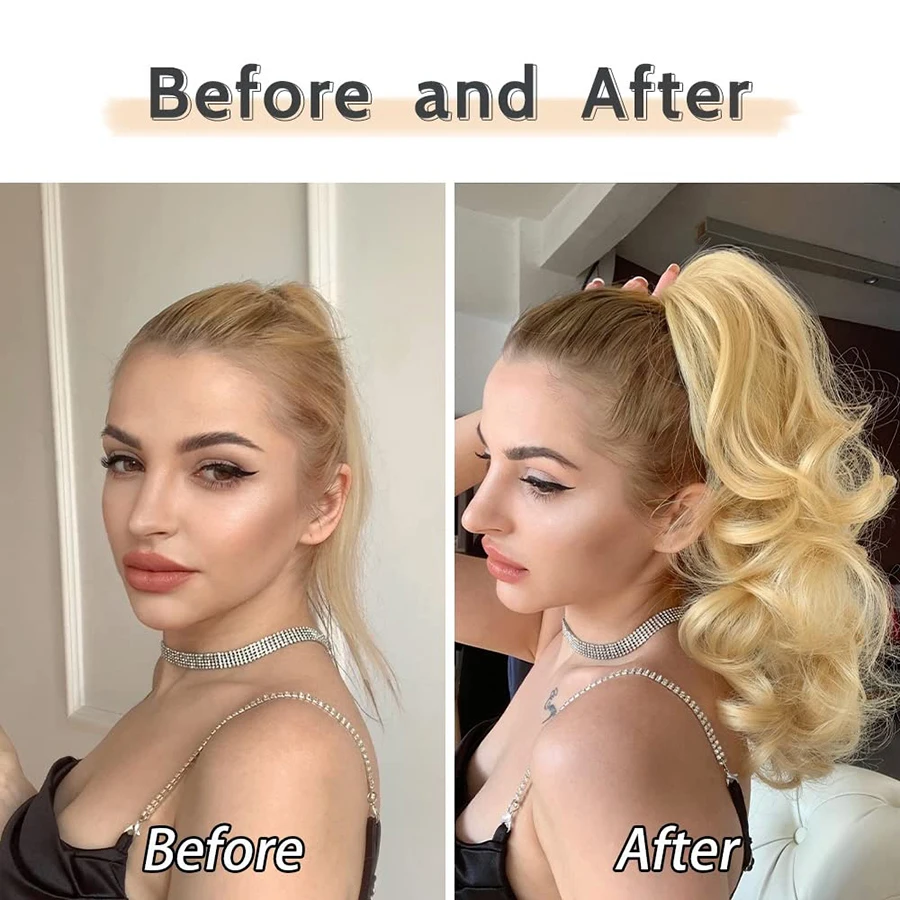 Updo Short Curly Synthetic Ponytail Clip Claw Extensions Jaw Clip Gorgeous Wavy Ponytail Hairstyle Clip Grab Wavy new 2025 Pony Tail
