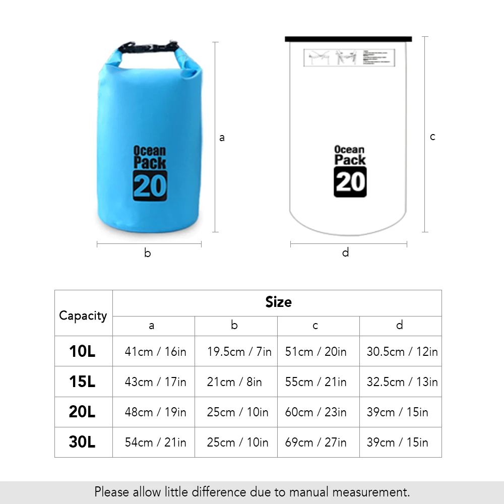 Dry Outdoor Backpack Waterproof Water Floating Bag Roll Top Sack for Kayaking Rafting Boating River Trekking Swimming Pool Kayak smile