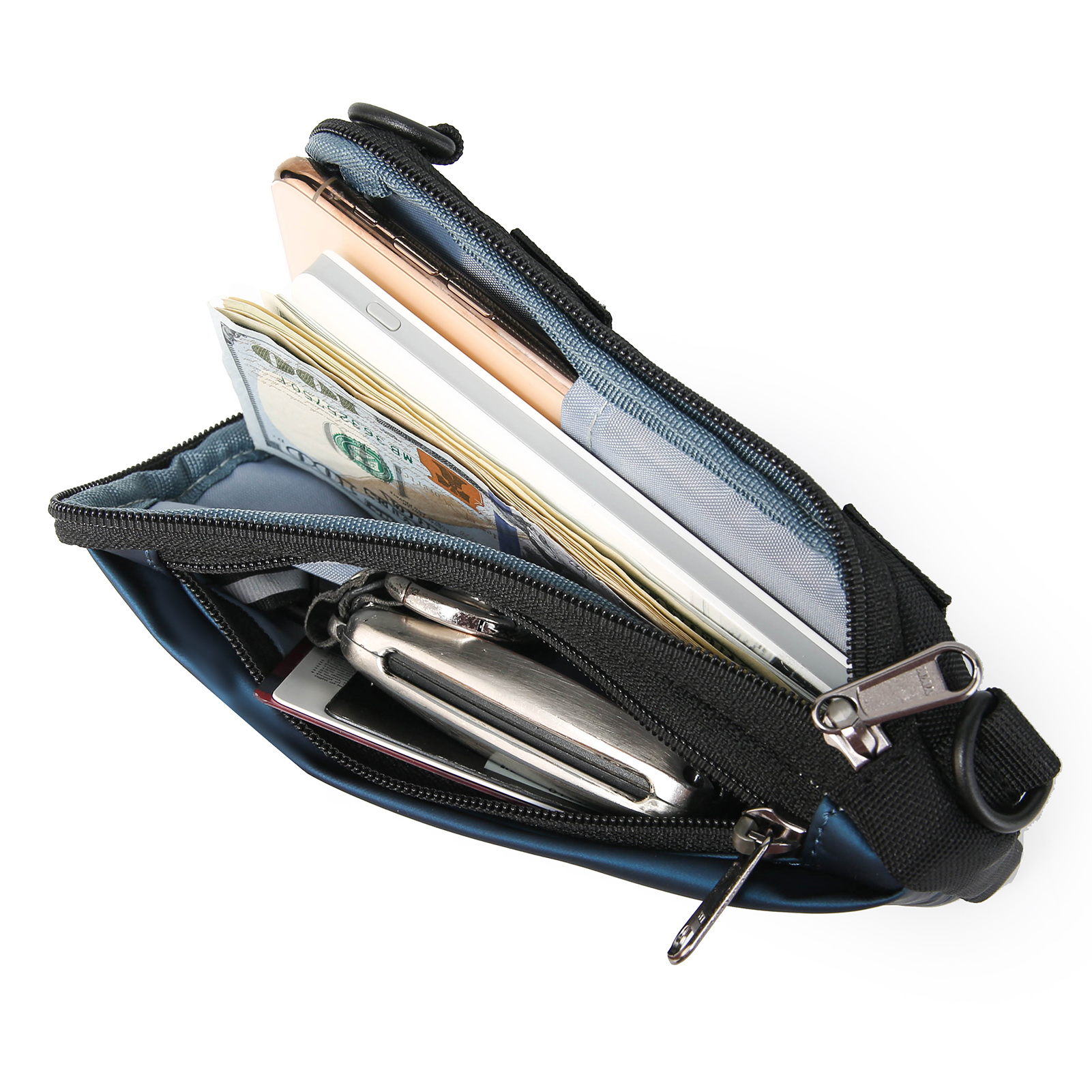 Man Mini Portable Waterproof Purse Cross Body Bag Waist Phone Pouch Fit 6.5 Inch Phones Outdoor to use