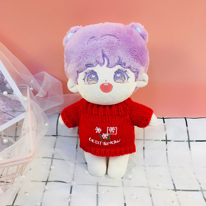 Doll Clothes for 20cm Korea Kpop EXO Dolls Plush Star Doll's Clothing Sweater Stuffed Toy Outfit for Idol Dolls Accessories