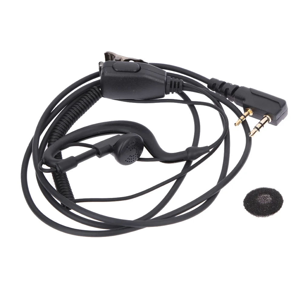 1-10pcs 100cm Earpiece Headset PTT MIC 2 PIN Ear Hook Walkie Talkie Interphone Earphone Earpiece for BAOFENG UV5R/KENWOOD/HYT