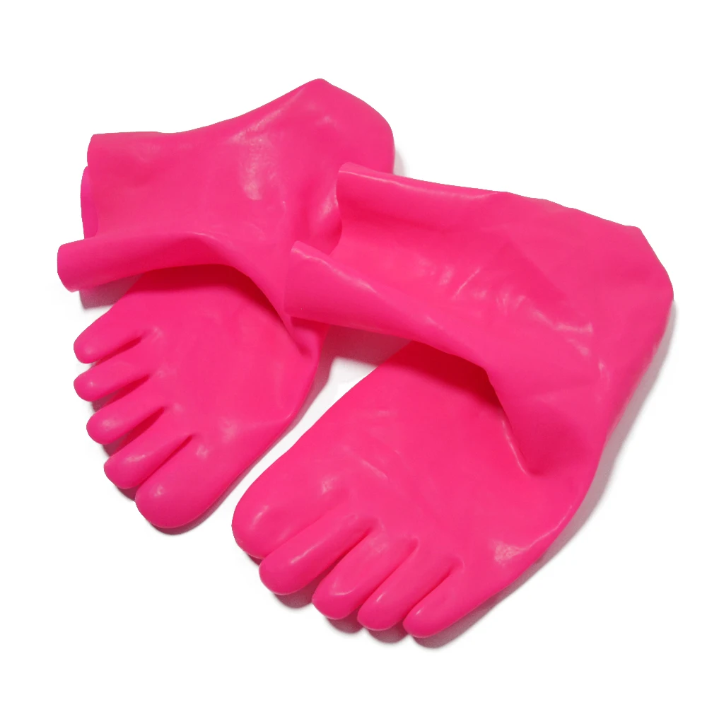 Unisex new latex fetish sock rubber 5 toes 2025 socks short sock Latex Fetish Socks With 5 Toes