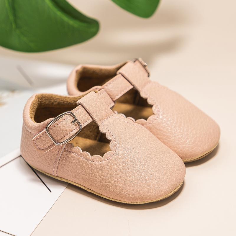 KIDSUN Newborn Baby Shoes new Stripe PU Leather Boy Girl Shoes Toddler Rubber Sole Anti-slip First 2025 Walkers Infant Moccasins