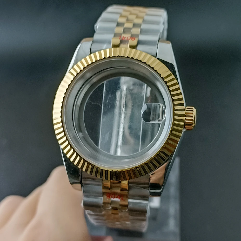 36/39mm Men's Watches Sier/Gold Steel new Case Parts For 2025 Nh34 Nh35 Nh36 Movement NH35 Dial Sapphire Glass Watches Box