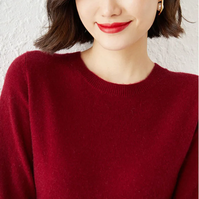 Women Sweater 2025 Autumn Winter O-neck Solid Pullovers Spring Warm Slim Bottoming Shirt Long Sleeve Casual new Basic Pull Femme Sweater