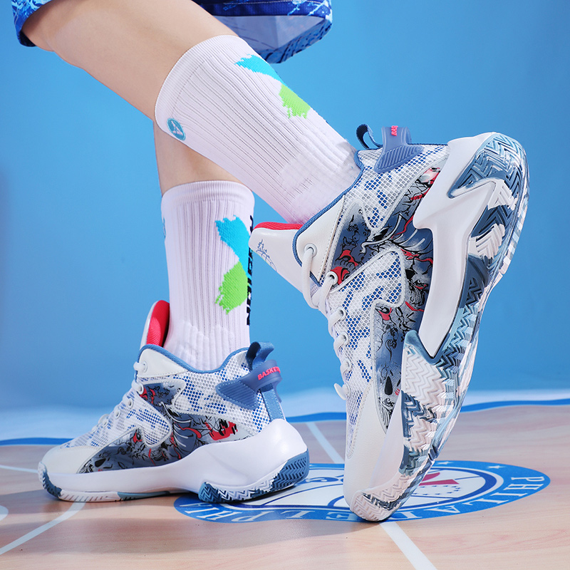 Mens Basketball Shoes Outdoor Sports Shoes Student Indoor Field Training Trainers High-quality Sneakers Kids Basktball Shoes