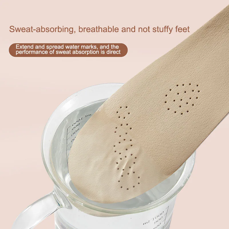 Latex Insole for Feet Leather 2025 Shoe Sole Inserts Soft Cowhide Sports new Shock Absorbing Plantar Fasciitis Template Insoles for Shoes