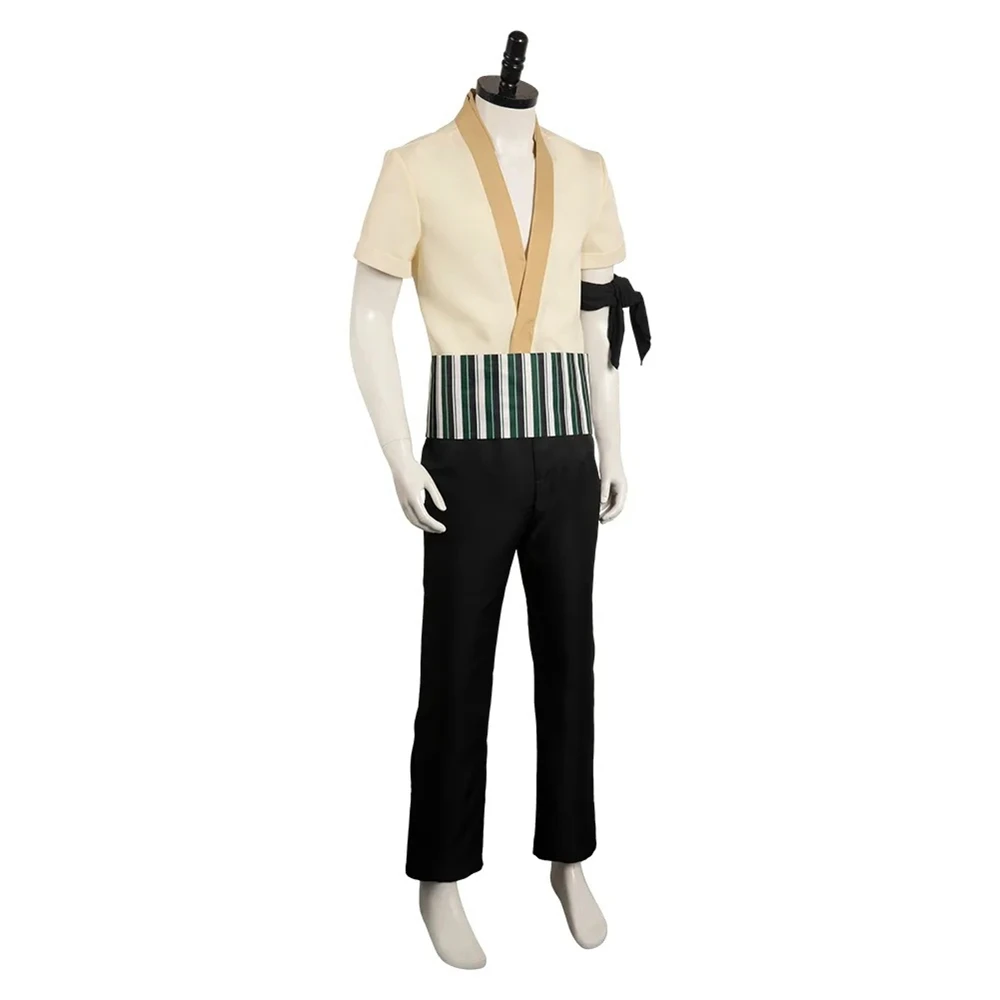 2023 New Halloween Party Men Roronoa Zoro Cosplay Costume Stage Performance Japanese Anime Samurai Boys Traditional Clothing