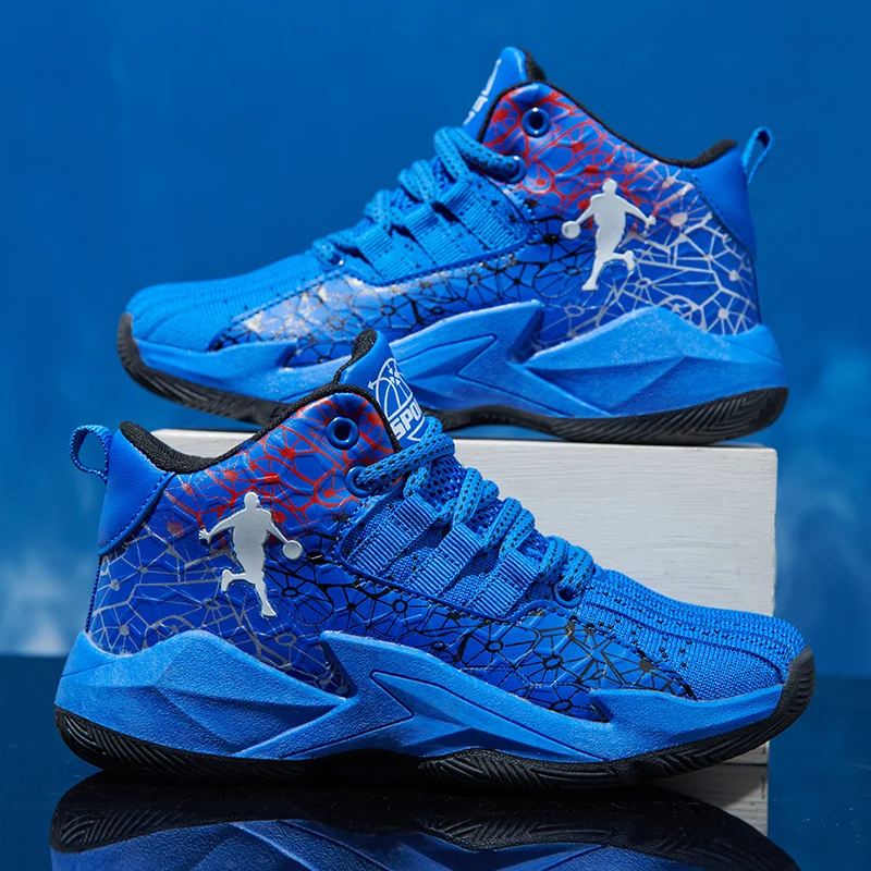 Boy New Men Basketball Shoes Original Non-Slip Athletic Breathable Sports Comfortable Training Male Sneakers Shoes