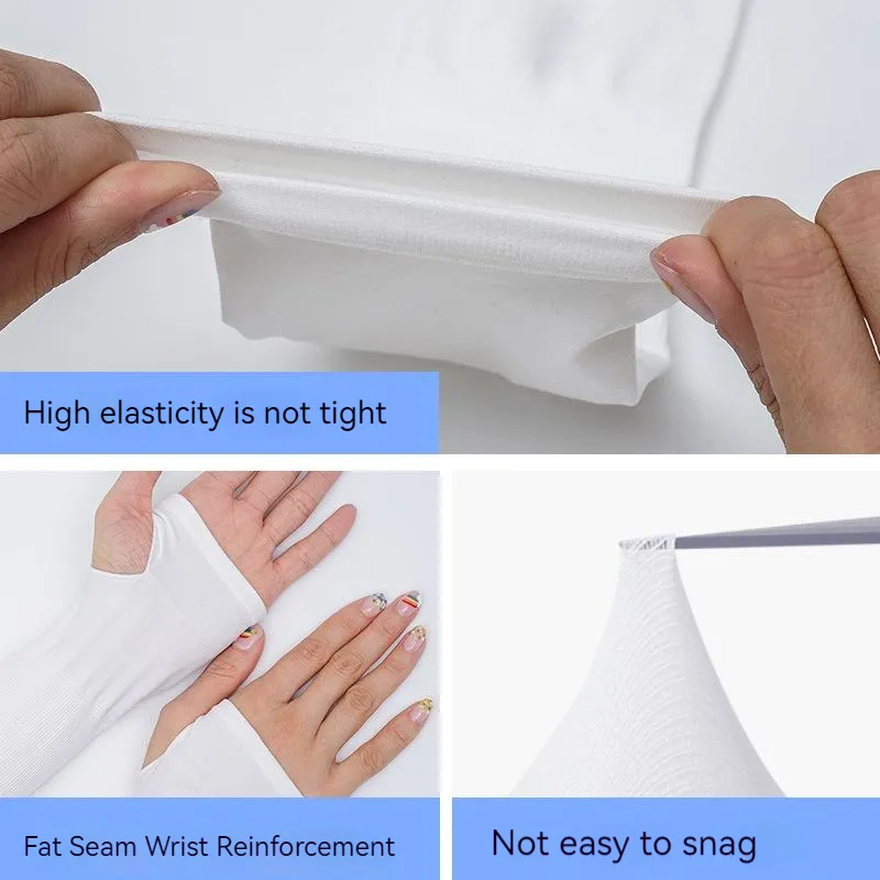 Ice Silk Sleeves For Men Women Arm Covers Summer Cool Quick Dry Sun Screen Sleeve Cycling Running Fishing Anti-UV Arm Sleeves