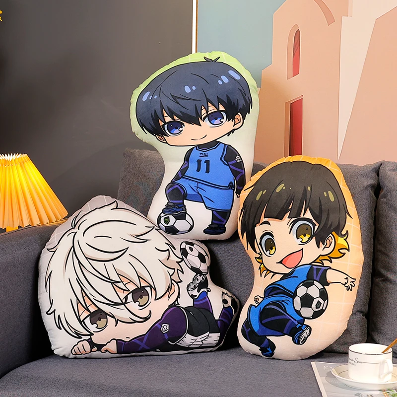 Cute 2025 BLUE LOCK Plush Toy Double-sided Printed Pillow Isagi Yoichi new Chigiri Hyoma ITOSHIRIN Seishiro Nagi Stuffed Anime Cushion