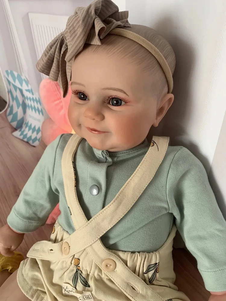 50CM Reborn Girl Maddie Full Vinyl Body Washable lifelike Newborn Doll Flexible 3D Skin Tone with Veins premie Doll