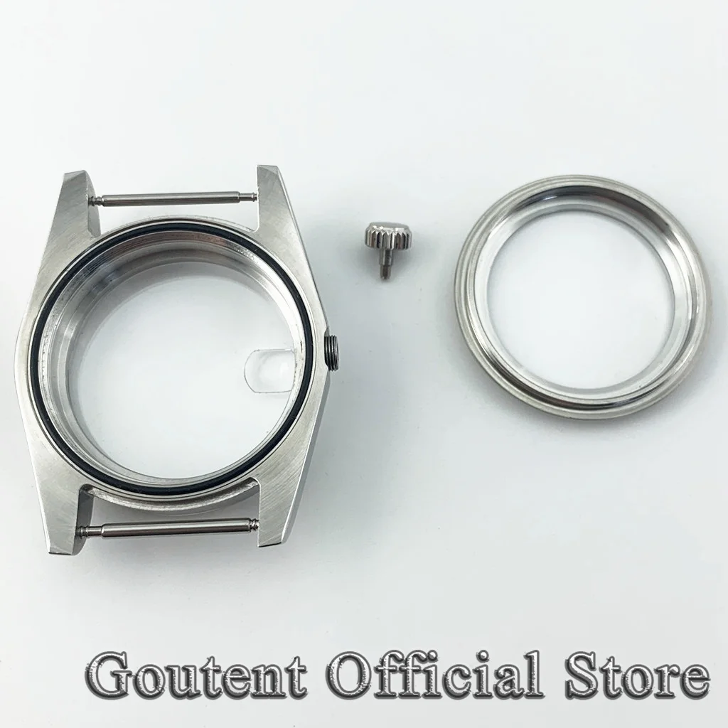 Goutent mm Sapphire Glass Round Men s Watch Case Fit NH ETA PT ST Movement