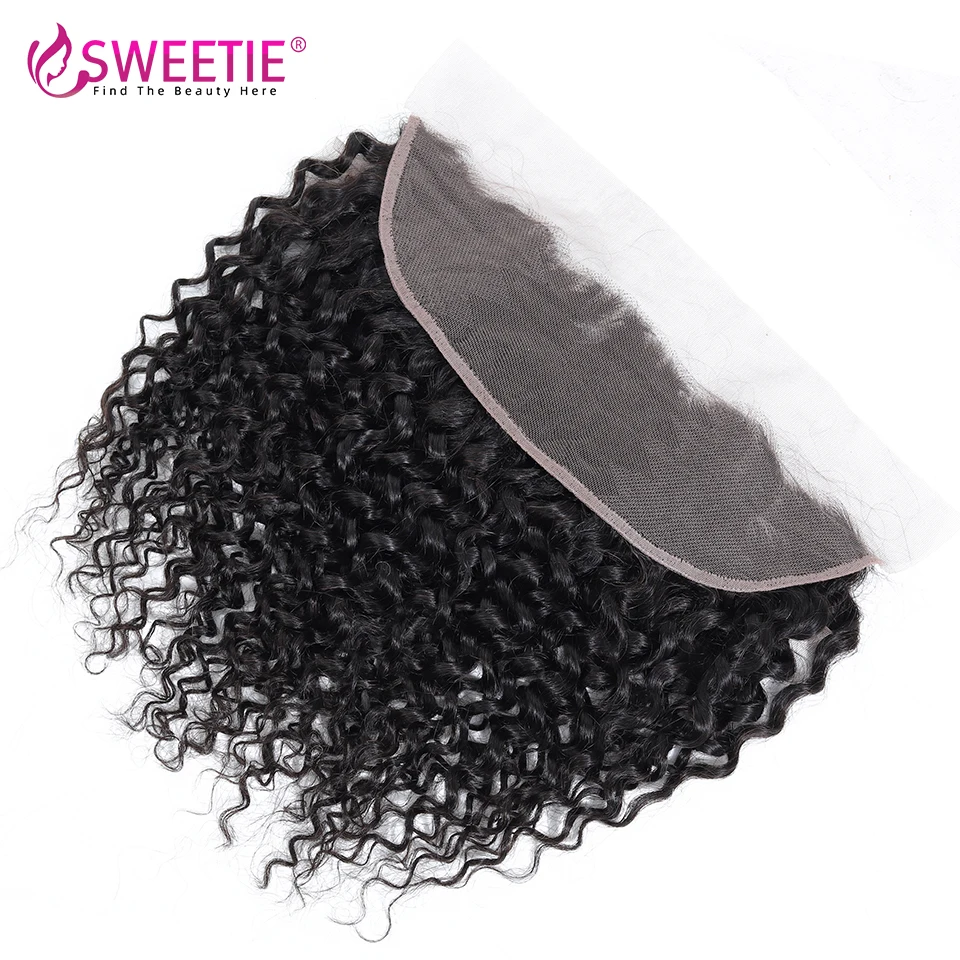2025 13x4 Water Wave new Lace Frontal 18 20 22inch Frontal Natural Color Remy Hair Extensions Brazilian Transparent Lace Hair Closure