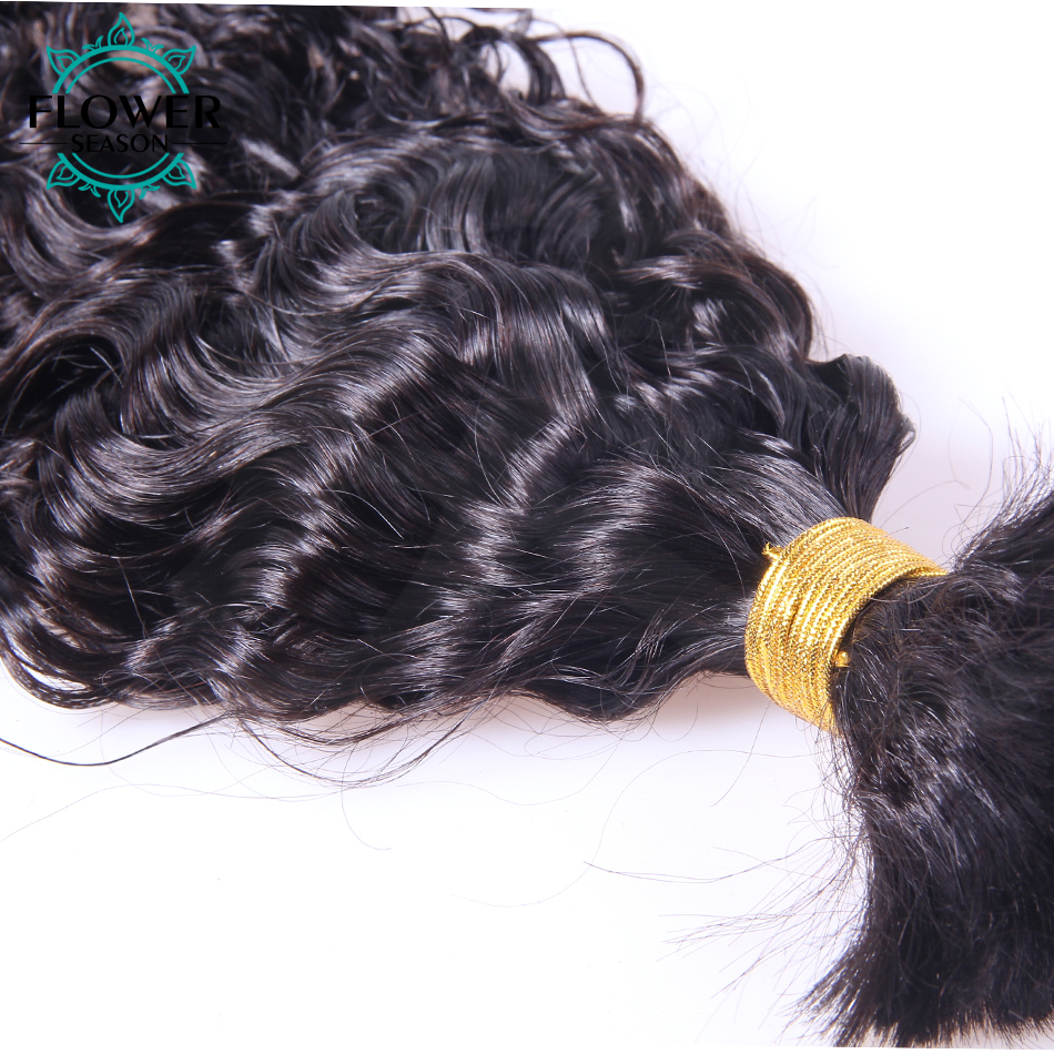 Bulk Human Hair For Braiding Curly Hair Wholesale For Boho Braids Double Drawn Full End 1/3 Bulk Hair Bundles Extensions No Weft