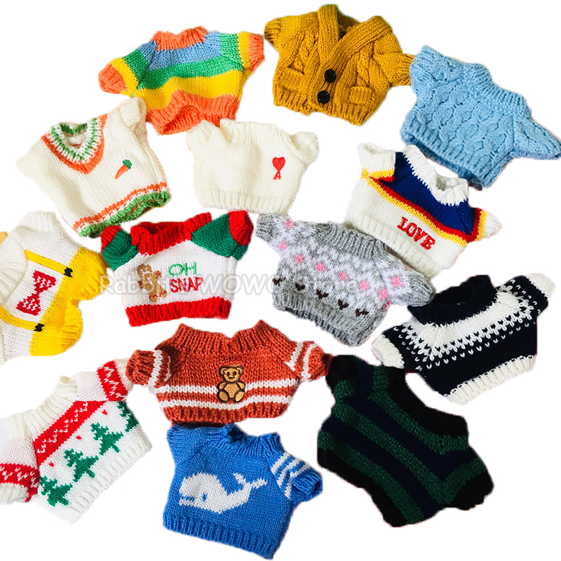 Doll Clothes for 20cm Korea Kpop EXO Dolls Plush Star Doll's Clothing Sweater Stuffed Toy Outfit for Idol Dolls Accessories