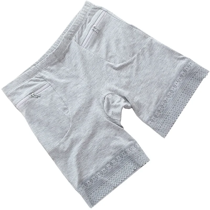 Plus Size Women Safety Short Pants Soft Boyshort Under Skirt Shorts 2025 With Zipper Pockets new Breathable Theft-proof Female Underwear