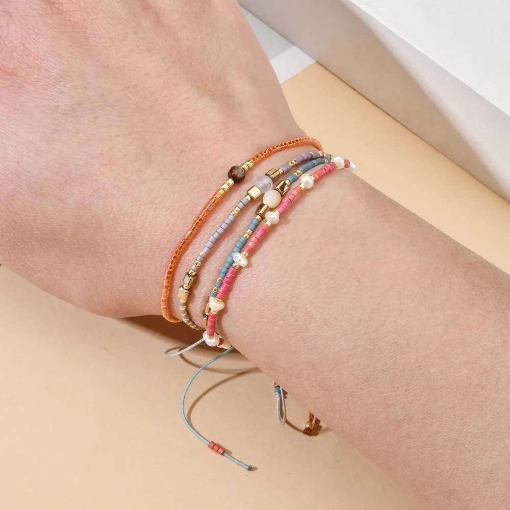 Cute Seed Beads Small Stone Bracelet Jewelry for Women 2025 new Dainty Bracelets Miyuki Pulseras Mujer Moda 2023 Gift