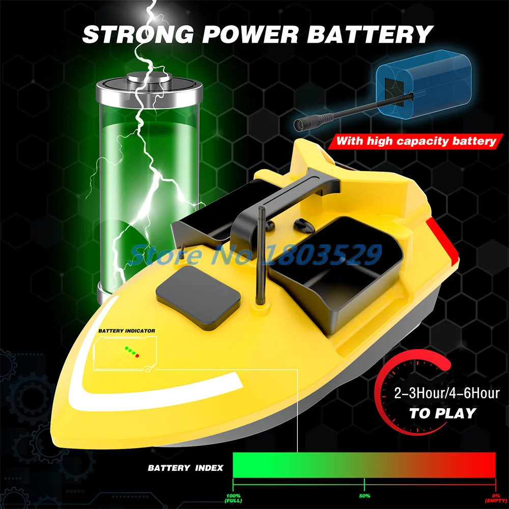 40GPS Fixed Speed Cruise Professional Remote Control Bait Boat 500M GPS Auto Return 3 Hopper Waterproof RC Sonar Fishing Boat
