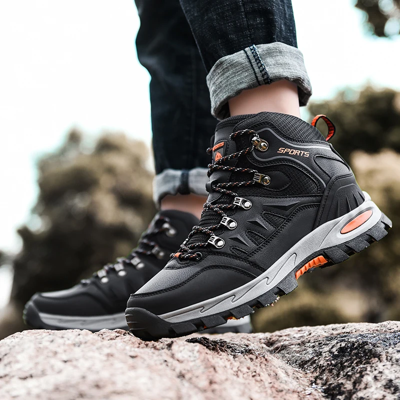Mens Hiking Shoes Breathable Outdoor Hiking Boots Lace Up Trekking Shoes Men Outdoor Non-slip Mountain new 2025 Shoes for Men New Arrival