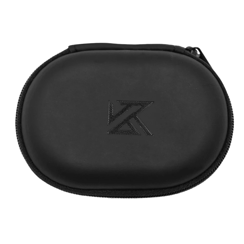 KZ Earphones Case Oval Storage Bag Headphones PU Storage Box Black Portable Hold 2025 Storage Box For KZ AS10 ZS10 ZST new ES4 EDR1 ED9