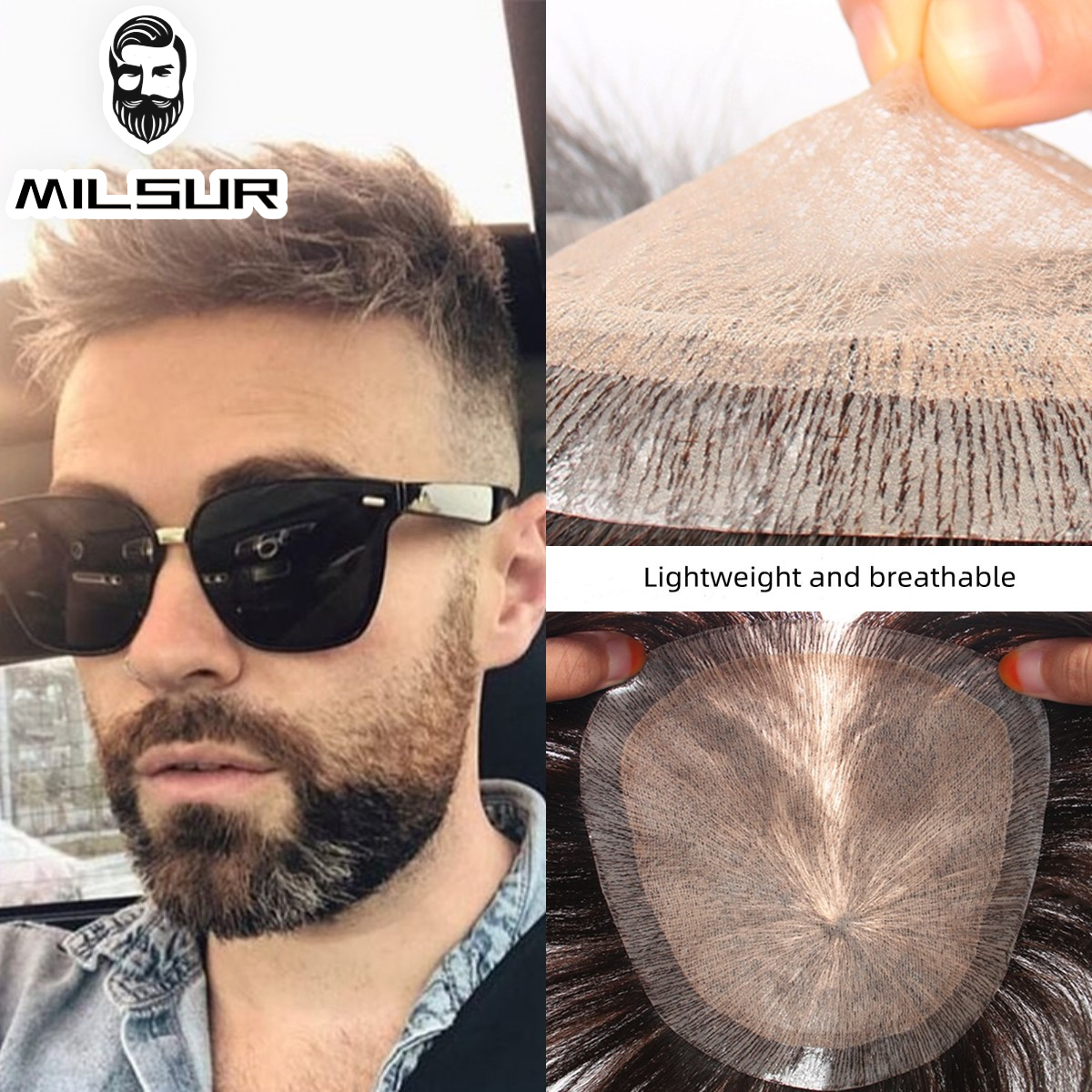 Toupee Men Natural Hair Wig for Men Toupee Men's Wig Male Wigs for Man Hairpiece Mens Hair System