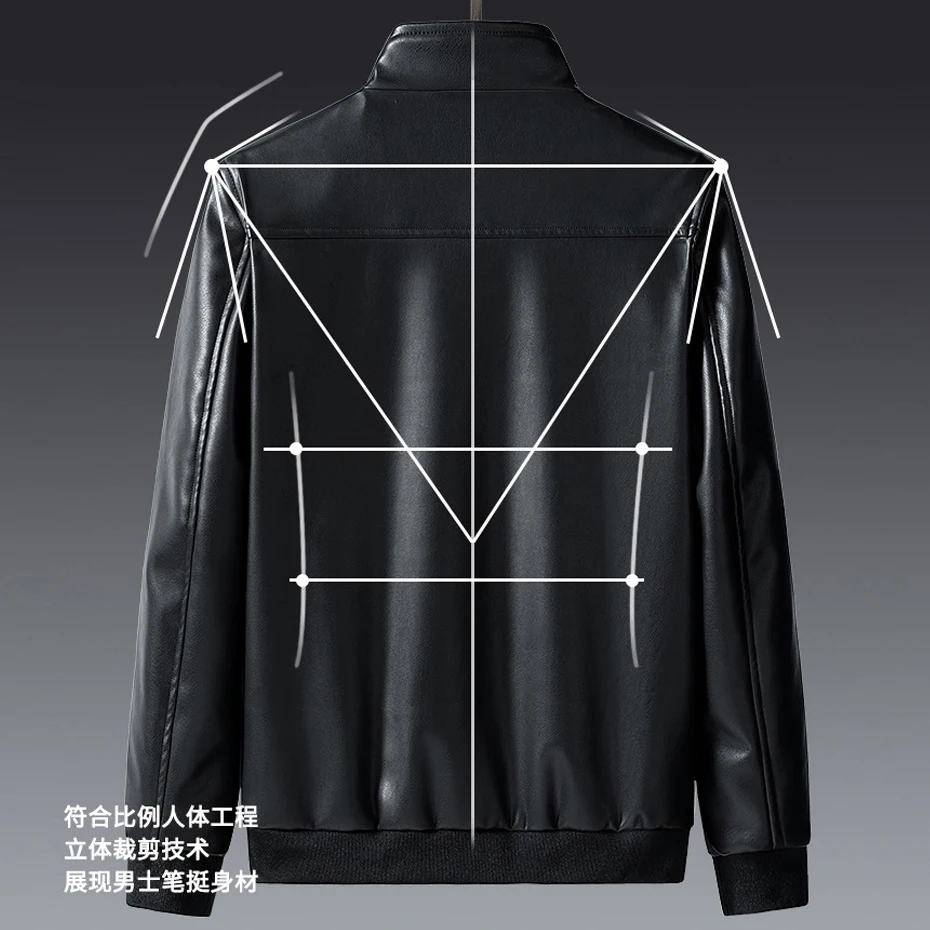 Solid Color Leather Jackets Male Big Size Plus Size 7XL 8XL PU Jacket Men Leather Coat Cargo Jacket Casual Motorcycle Biker Coat