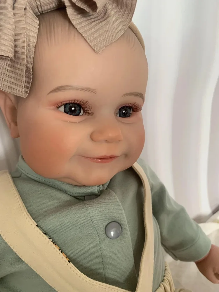 50CM Reborn Girl Maddie Full Vinyl Body Washable lifelike Newborn Doll Flexible 3D Skin Tone with Veins premie Doll